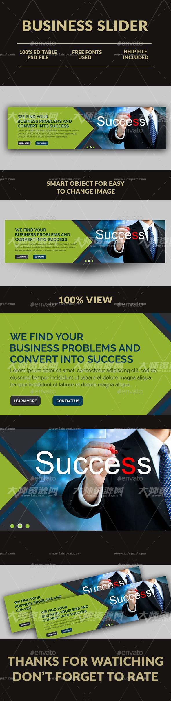 Business Slider,网店横幅广告模板(通用型)